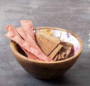 Cuenco redondo para comida de madera maciza al por mayor impreso a mano, ideal para servir pasta y fideos, cuenco elegante para vajilla - Product Image 6