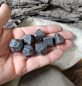 Metallic <b>Polyhedral</b> <b>Dice</b> Set For Role Playing Games Art Collectible Irregular Shape Resin Craft - Product Image 1