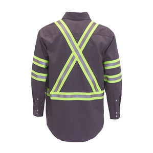Chemise en coton ignifuge FR, vente top 2025, vêtements de travail industriels lourds, protection de niveau D, certifiée ASTMD6413 - Product Image 5