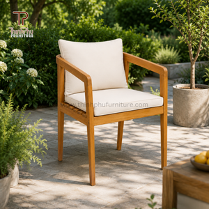 ThinhPhu Modern Scandinavian Eco-Friendly Solid Wood Dining Chair Upholstered Cotton Fabric Cushion Dining Room Furniture - Product Image 6