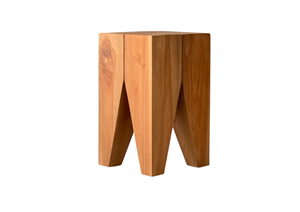 Ara Handmade Eco-Friendly Wooden <b>Stool</b> Crafted Minimalist Teak Wood Soft Touch Natural Coating for Entry <b>Workshop</b> Modern - Product Image 4