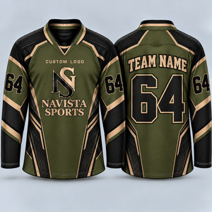 Jersey de Hockey sobre Hielo Sublimado Personalizado de Alta Calidad para Hombres Adultos, Servicio OEM al por Mayor, Logotipo, Nombre del Equipo y Número Personalizados - Product Image 3