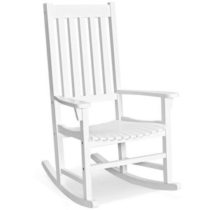 Fauteuil à bascule en bois à dossier haut pour l'intérieur et l'extérieur - Product Image 1