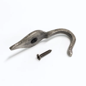 Hand-Forged Wrought Metal Wall <b>Hooks</b> Vintage Industrial Single Coat Hanger Rustic Metal <b>J</b>-<b>Hook</b> for Cabin Farmhouse and Mudroom - Product Image 4