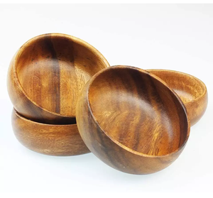 Tazón para Servir de Madera 100% Natural, Moderno, de Lujo, Hecho a Mano, Duradero, Ligero y Ecológico, para el Hogar, Regalos, Servir Alimentos, Venta al por Mayor - Product Image 2