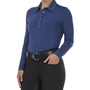 Chemise de base à manches longues pour l'équitation ODM pour femmes, coupe ajustée et anti-transpiration, par Alexandria - Product Image 3