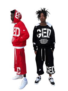 Custom Logo Heavyweight Fleece Tracksuit Wholesale Men's Chenille Patch Full <b>Zip</b> Hoodie and Thick Rope Drawstring <b>Jogger</b> Pants S - Product Image 3