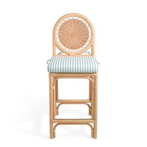 Tabouret de bar en rotin naturel artisanal de haute qualité, avec coussin, pour la maison, la cuisine, l'hôtel et la décoration. - Product Image 3