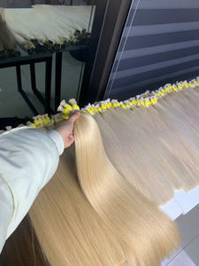 Envío a todo el mundo 2025 Venta caliente cabello vietnamita Remy Virgen Super doble dibujado Color Rubio extensiones a granel de alta calidad - Product Image 6