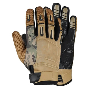 Guantes de Cuero Personalizados de Alta Calidad con Pantalla Táctil, Guantes Tácticos para Motociclismo al Aire Libre, Guantes Completos Transpirables con Protección de Goma OEM - Product Image 5