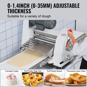 Rodillo Eléctrico para Masa de Hojaldre y Fondant de 19.7 Pulgadas, Reversible, de 0-1.4 Pulgadas de Ancho, para Uso Comercial, Hecho para Harina - Product Image 3
