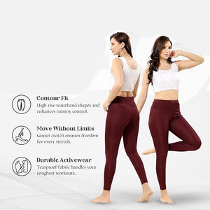 Leggings de Yoga para Mujer con Abertura para el Pulgar, Cintura Alta, Control de Abdomen, Elásticos, Transpirables, Sin Costuras, Largos - Product Image 5
