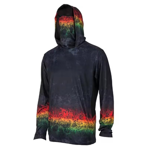 Custom Logo Mens UPF 50 Fishing <b>Hoodie</b> Breathable Quick Dry <b>Lightweight</b> Outdoor Performance Apparel - Product Image 1