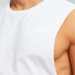 Camisetas sin mangas de poliéster y algodón para hombre, transpirables, para verano, fitness, deportivas, a la moda, sin mangas, para culturismo, gimnasio, tejidas - Product Image 3