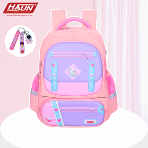 Durable Kids <b>School</b> <b>Bag</b> Zipper Closure Waterproof Polyester Bright Colors Multi Pocket Cute Customizable Design - Product Image 6