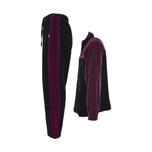 Ensemble de survêtement unisexe en velours d'hiver 100 % coton avec veste à capuche zippée et pantalon de jogging uni, personnalisable, imprimé, décontracté, fournisseur en gros - Product Image 5