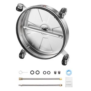 Pulitore per Superfici in Acciaio Inox da 15 Pollici con 4 Ruote, Accessorio per Idropulitrice con Pressione Massima 4000 PSI, Connessione Rapida da 1/4 di Pollice - Product Image 1