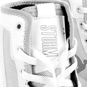 รองเท้าชกมวยสีขาวเทา ดีไซน์ใหม่ล่าสุด ระดับมืออาชีพ รุ่นใหม่ คุณภาพพรีเมียม รองเท้ามวยปล้ำ หนังแท้ น้ำหนักเบา - Product Image 4