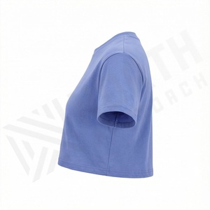 เสื้อยืดคอกลมเรียบง่าย ดีไซน์พื้นฐาน เนื้อผ้านุ่ม ใส่สบาย ทรงพอดีตัว สำหรับสาวๆ  สามารถปรับแต่งสีได้  เสื้อแฟชั่น  เสื้อออกกำลังกาย - Product Image 3