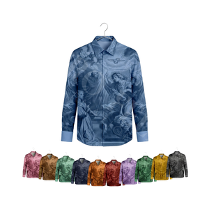 Chemises habillées d'été à manches courtes pour hommes, col boutonné, avec motifs graphiques personnalisés, vente en gros, OEM, ODM - Product Image 1