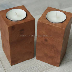 ที่ใส่เทียนทีไลท์ไม้มะม่วงสวยงามสำหรับตกแต่งภายในสไตล์โมเดิร์นและตกแต่งคริสต์มาส - Product Image 1