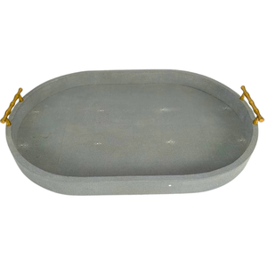 Bandeja de Servir DAPHOCO Modelo 078 con Acabado Cepillado de Grado Comercial, Imitación Piel de Cangrejo, con Asa y Patrón Abstracto para Sala de Estar - Product Image 5