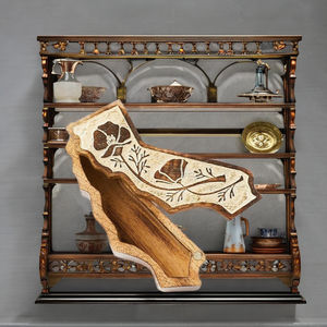 Caja de Madera Grabada con Forma de Estados Americanos, Cajas de Madera con Forma de Texas para Guardar Joyas, Recuerdo de Texas, Caja de Recuerdos de Nueva York - Product Image 3