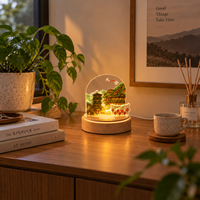 Lampe aromatique LED CALA Jiufen Mountain Town avec base en bois, design amovible, impression personnalisée, souvenir de Taïwan, veilleuse, coffret cadeau