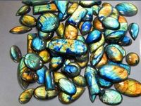 Quartz bleu naturel, cabochon ovale poli, pierres précieuses en vrac, formes et tailles variées pour la fabrication de bijoux