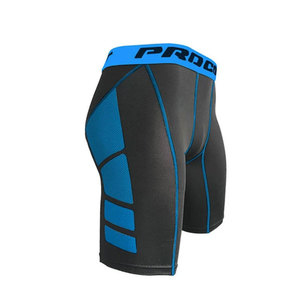 Shorts de compression pour hommes, couleur unie, blocs de couleur, séchage rapide, vêtements de sport, taille mi-haute, fermeture élastique, shorts courts - Product Image 2
