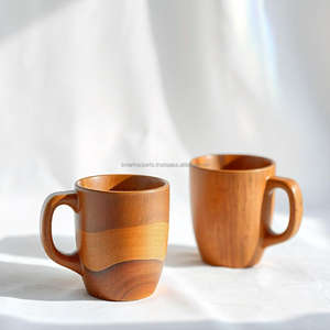 Tasse en céramique en bois élégant fait à la main tasse en bois naturel pour café, thé et boissons chaudes idéal pour un usage quotidien à la maison ou au bureau - Product Image 4