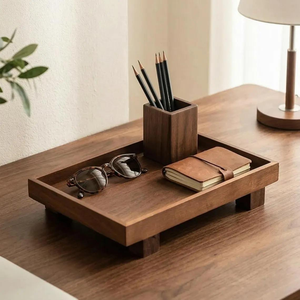 Bandeja de Servir de Madera Hecha a Mano, Ecológica, Duradera, Diseño Moderno para Comida, Bebidas, Té, Café, Desayuno, Cocina y Hogar - Product Image 2