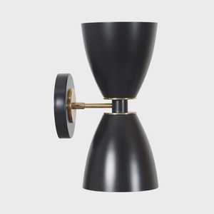 Modern Geometric <b>Wall</b> <b>Sconce</b> Black Metal Indoor <b>Lighting</b> Fixture Living Room Home Decor - Product Image 2