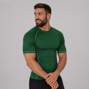 Unisex Jiu Jitsu Rash Guard MMA <b>Compression</b> Wear BJJ Performance Quick Dry Short Sleeve Rash Guards <b>for</b> <b>Men</b> Women - Product Image 4