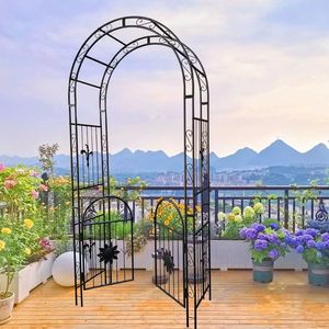 Arco in Metallo per Giardino, Arco Nuziale e per Eventi, con Pergolato per Piante Rampicanti, Porta da Giardino - Product Image 2