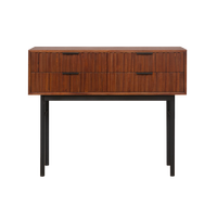 Table à manger extensible convertible traditionnelle en chêne avec miroir de coiffeuse, tabouret, bureau, rangement, prises électriques et tiroirs pour appartement et hôtel