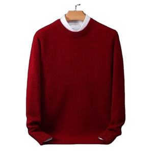 Haute qualité Vintage OEM français éponge pull uni teint impression vierge 100% coton hommes col rond sweat hommes sweats à capuche - Product Image 1