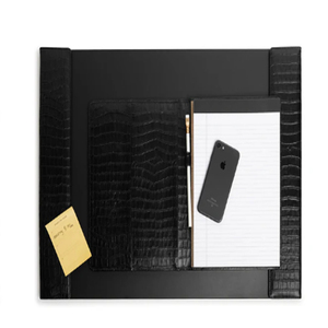 Complément de luxe pour le bureau : Tapis de bureau en cuir avec rails latéraux pour l'écriture - Protection de surface de bureau de direction - Product Image 4