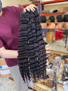 Extensions de cheveux naturels vietnamiens ondulés très tendance avec kit de closure en dentelle, perruques en cheveux naturels avec dentelle frontale - Product Image 2