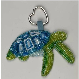 Glass Beads Turtle Keychain Bag Charm Hold to Keys or Bag Charm Key Chains for Bag Purse <b>Backpacks</b> for Girls Gifted Accessory - Product Image 1