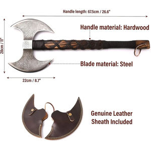 Burraq Hacha Tomahawk Industrial de 26.6 Pulgadas, Hecha a Mano con Acero al Carbono y Mango de Madera de Palisandro, para Caza, Camping, Día del Padre - Product Image 3