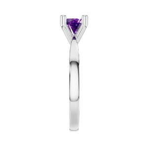 แหวนเพชรเม็ดเดี่ยว14K/18K แหวนแต่งงานพลอยเม็ดเดี่ยวสีขาวกุหลาบขาวทองได้รับการรับรองจากห้องปฏิบัติการ - Product Image 2