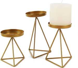 Candelabro de Metal Dorado Moderno y Lujoso para Bodas y Eventos Festivos, Soporte de Hierro para Velas Hecho a Mano para Decoración del Hogar y Mesa - Product Image 5