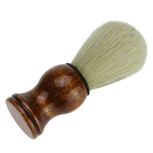 Rasoirs de barbier certifiés CE Classe I, manche en bois couleur marron, rasoirs à barbe, brosse à crème pour moustache synthétique et lisse - Product Image 2