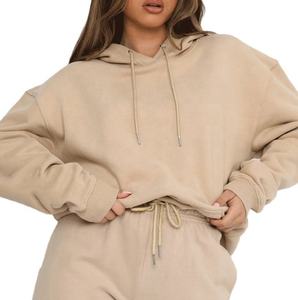 Sudaderas con capucha personalizadas con logo impreso para mujer, sudaderas de algodón grueso para mujer, servicio OEM. - Product Image 6