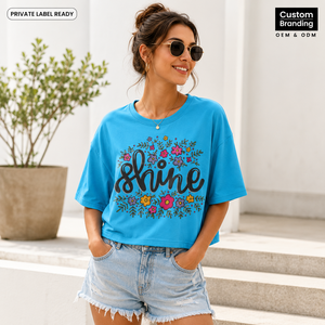 Sophisticated Eco-Friendly 100% Cotton Slim Fit Breathable <b>Crop</b> <b>Top</b> T-Shirts Fashion-Forward Women Exquisite Range Elevate Your - Product Image 3