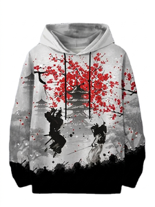 Sweat-shirt à capuche unisexe personnalisé en molleton 100 % coton, imprimé cheval, 400 g, imprimé numérique, couleur unie, coupe oversize, épaules tombantes, vente en gros - Product Image 2