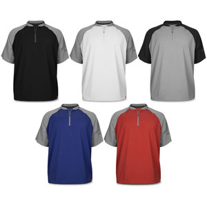 Wholesale Best Quality Sports Performance <b>Baseball</b> Jacket Short Sleeve Moisture Wicking Training Wear - Product Image 3