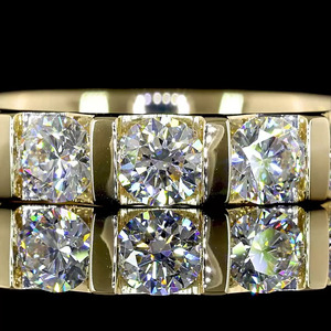 Bague Éternité Classique Sertie de Diamants de Laboratoire Ronds, Or 10K 14K 18K, Argent 925 935, Cadeau d'Anniversaire et de Mariage - Product Image 2