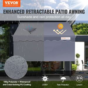 118 retrattile manuale \ "Patio tenda tendina parasole regolabile per esterno 39 \" tenda parasole per giardino - Product Image 2
